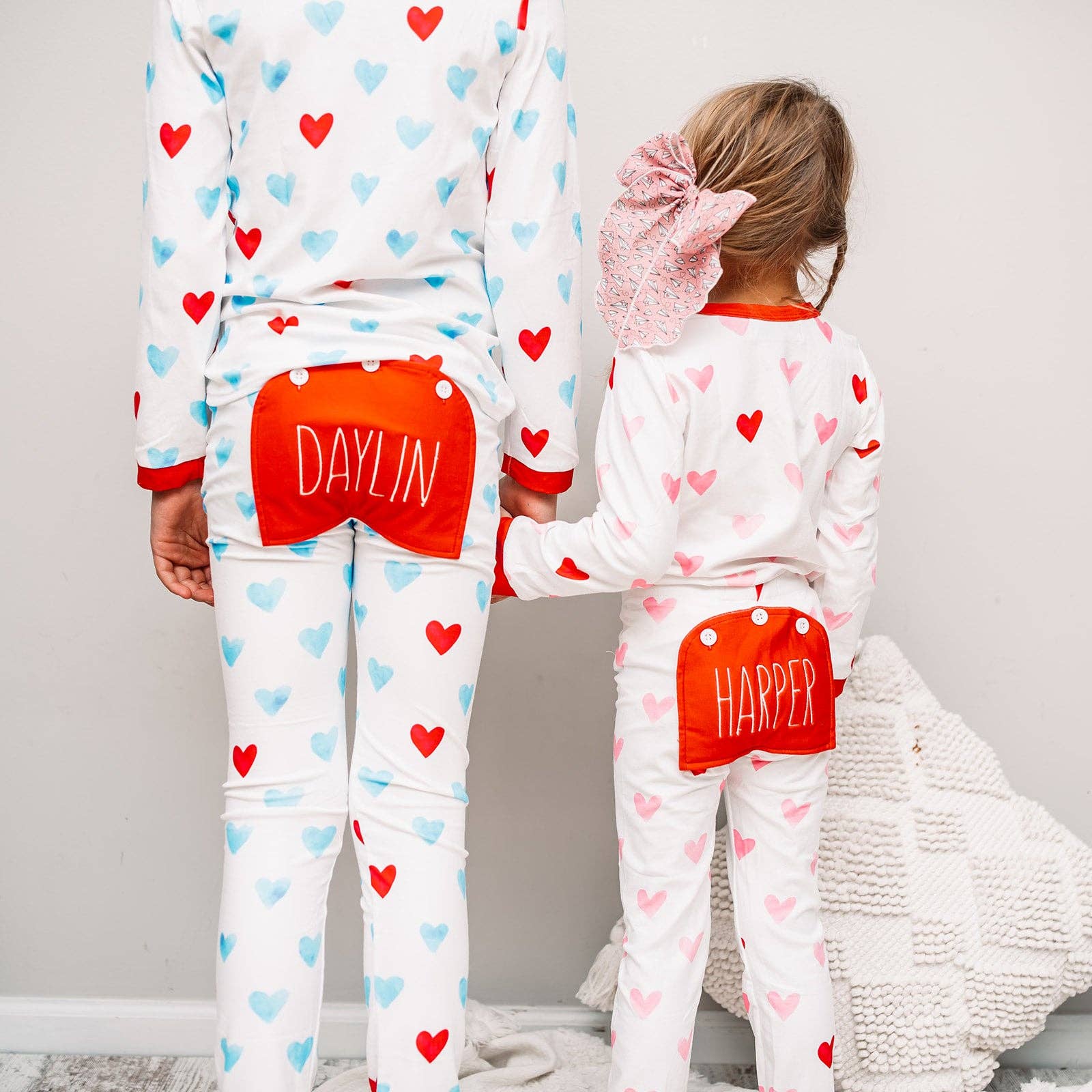 Blue Hearts - Buttflap Pajamas - LuLLabY LaNe