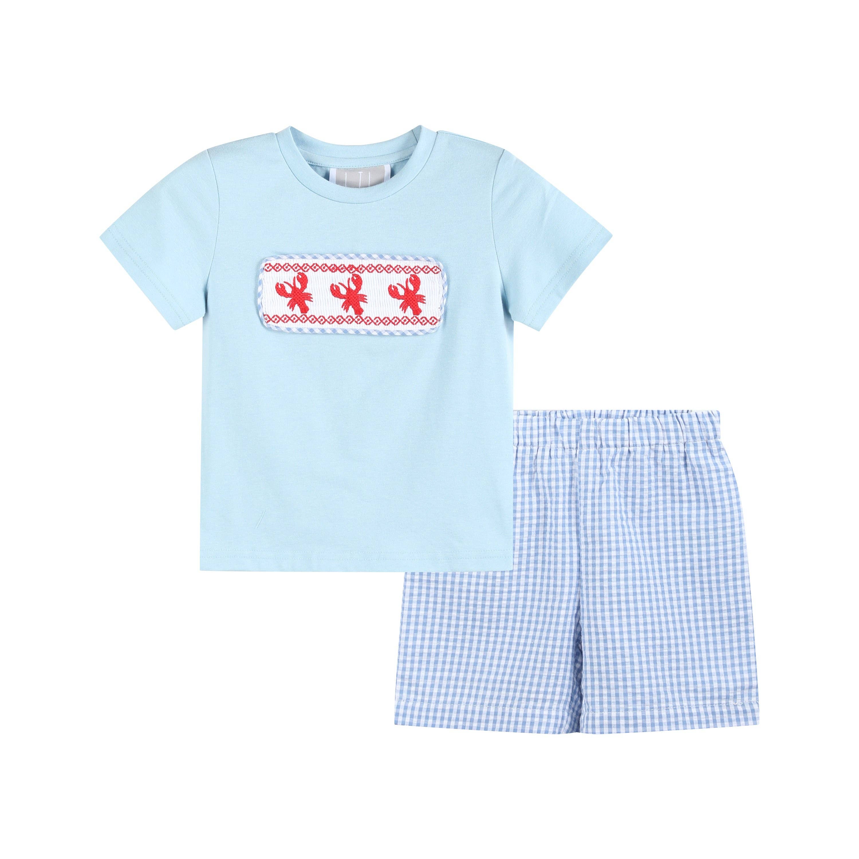 Blue Gingham Crawfish Set - LuLLabY LaNe