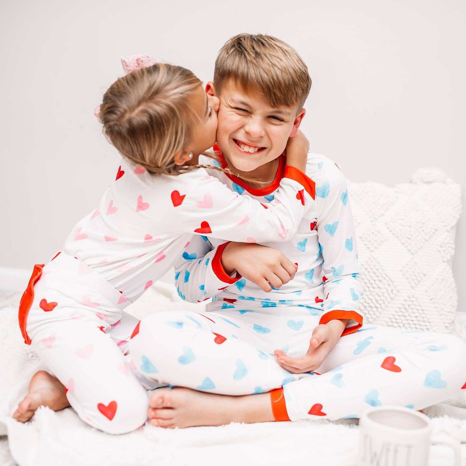 Blue Hearts - Buttflap Pajamas - LuLLabY LaNe