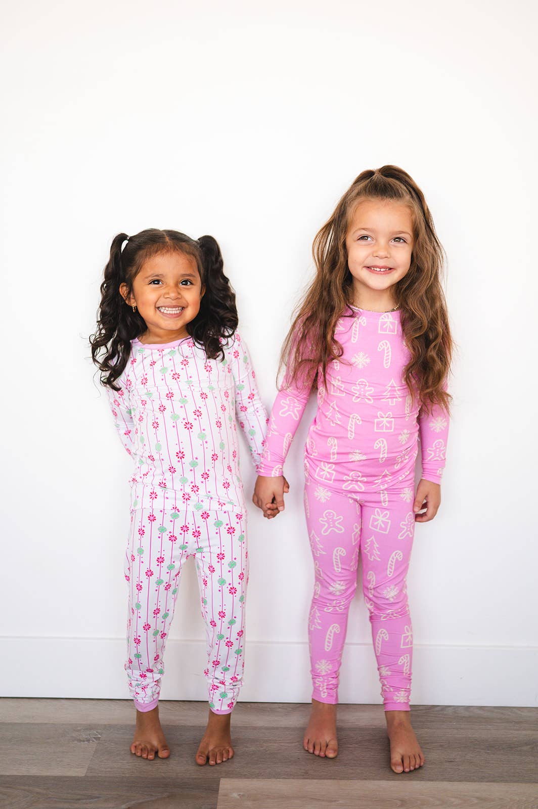 Christmas Pink Peppermint Bamboo Two Piece Set - LuLLabY LaNe