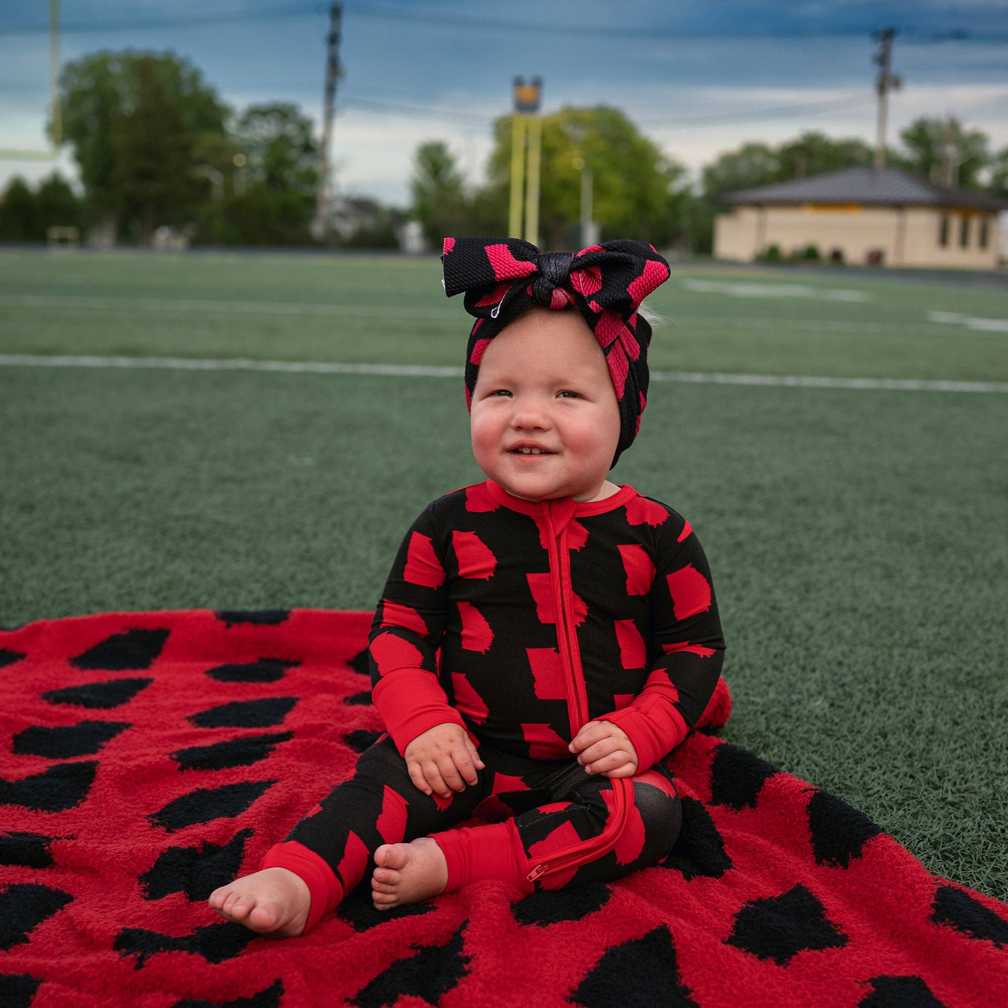 Headband Accessories Baby Clothing Headwrap Georgia Black & Red