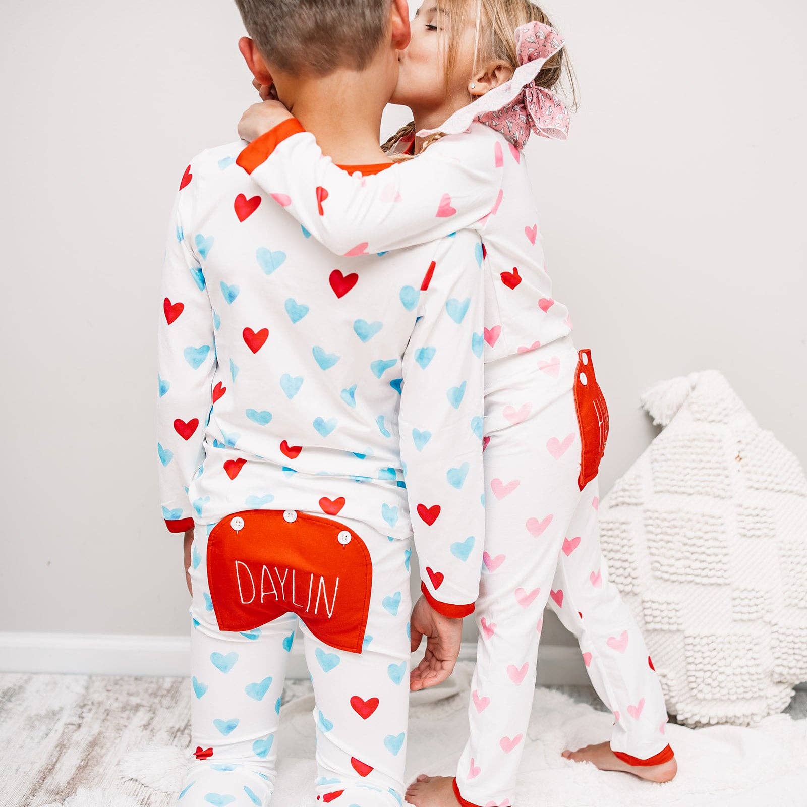 Blue Hearts - Buttflap Pajamas - LuLLabY LaNe