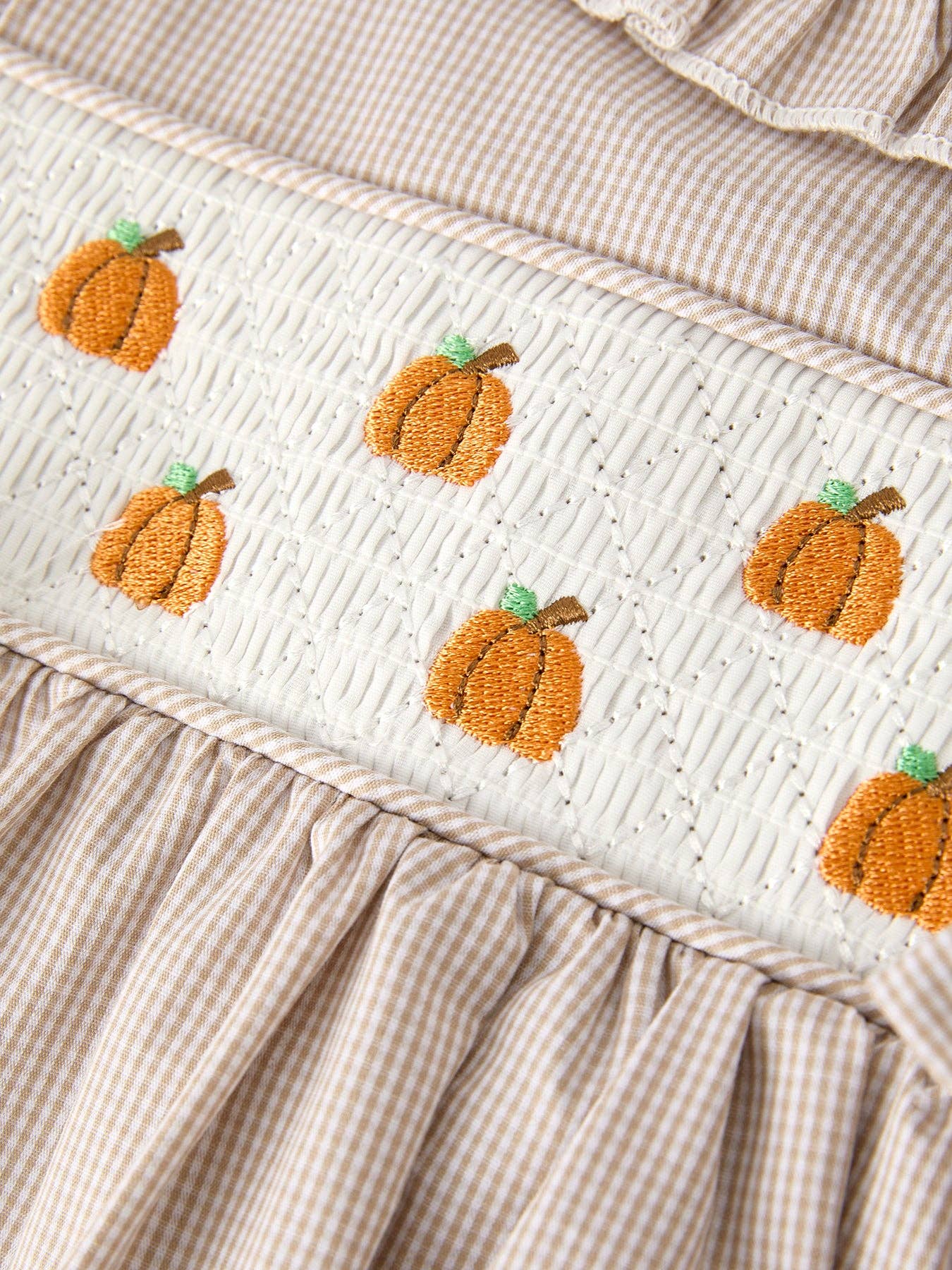 Pumpkin Plaid Girls Dress