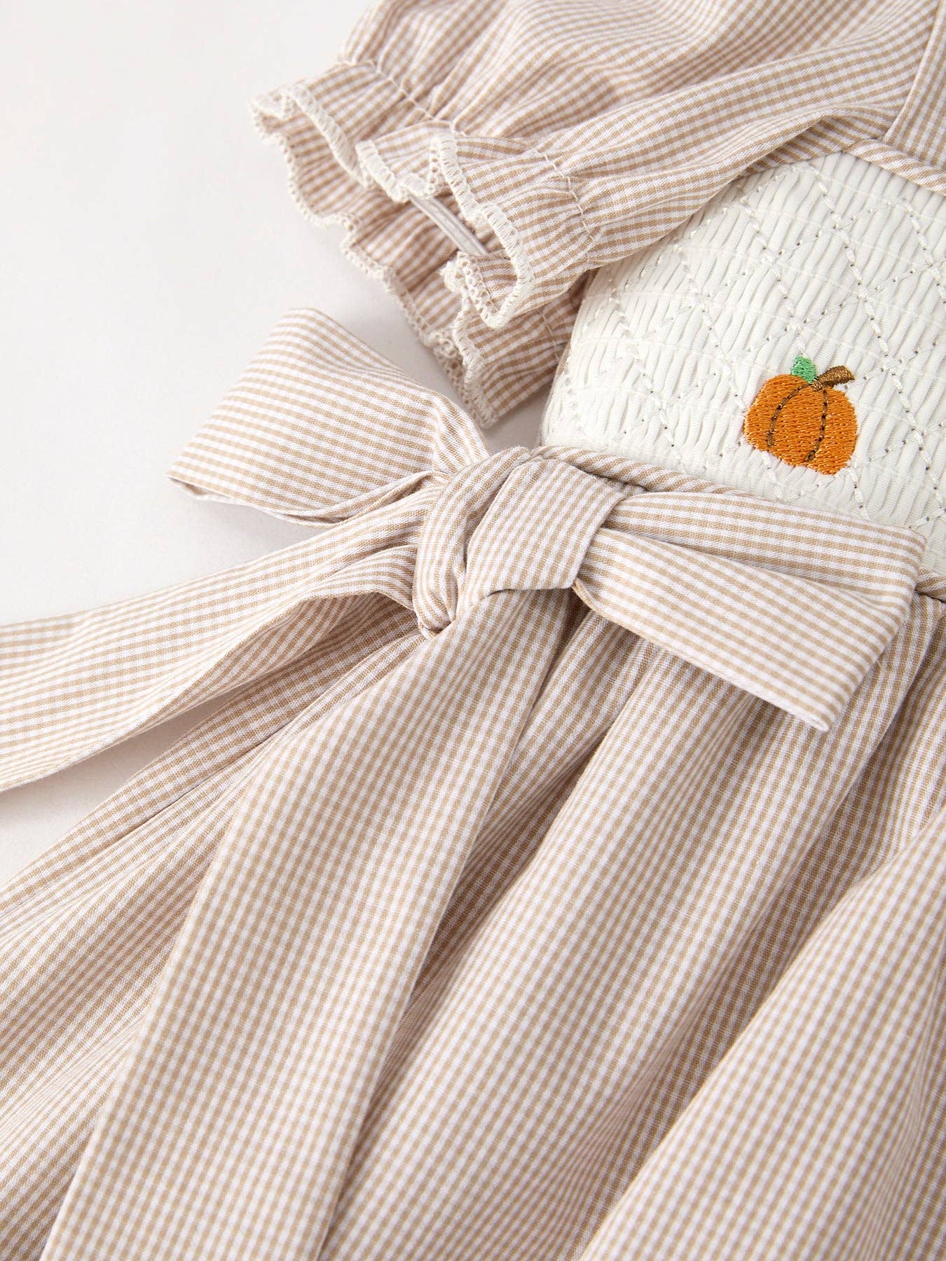 Pumpkin Plaid Girls Dress