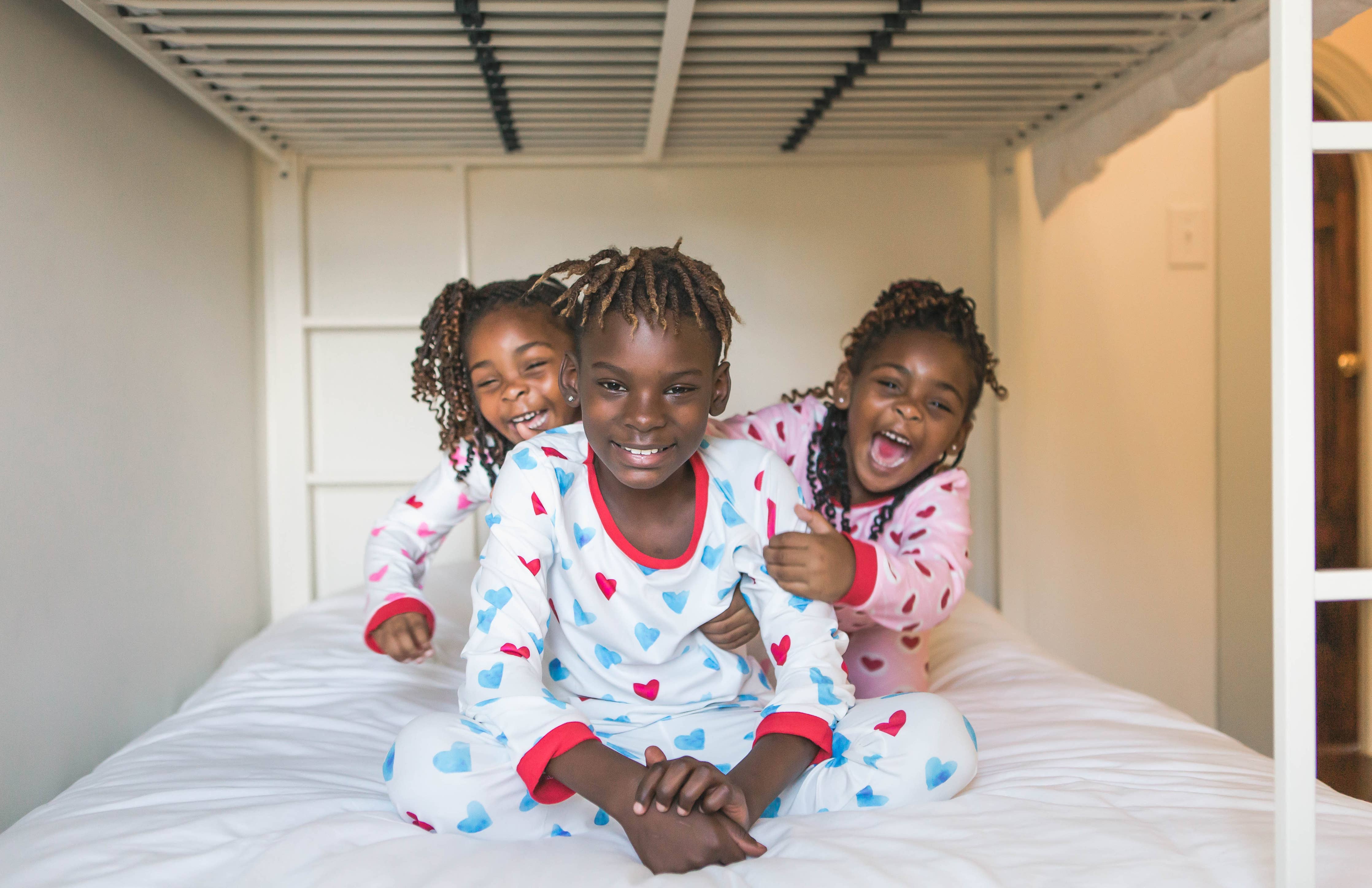 Blue Hearts - Buttflap Pajamas - LuLLabY LaNe