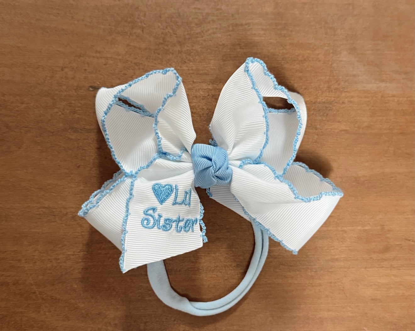 Little Sister Blue- Nylon Headband - LuLLabY LaNe
