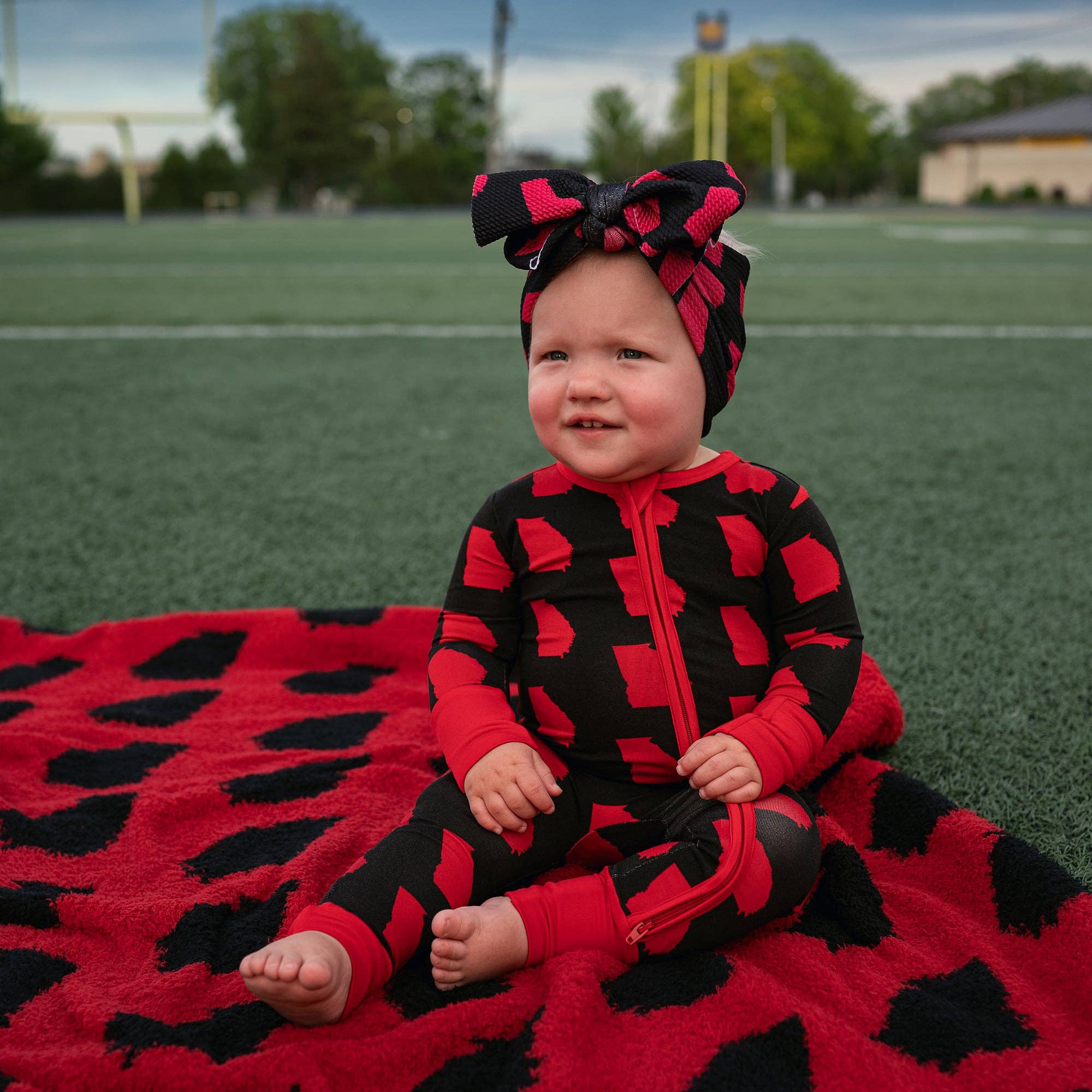 Headband Accessories Baby Clothing Headwrap Georgia Black & Red