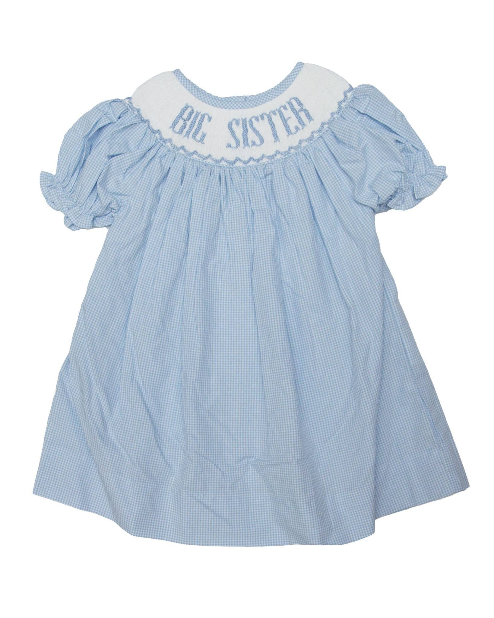 Big Sister - Blue Gingham Emmie Dress - LuLLabY LaNe