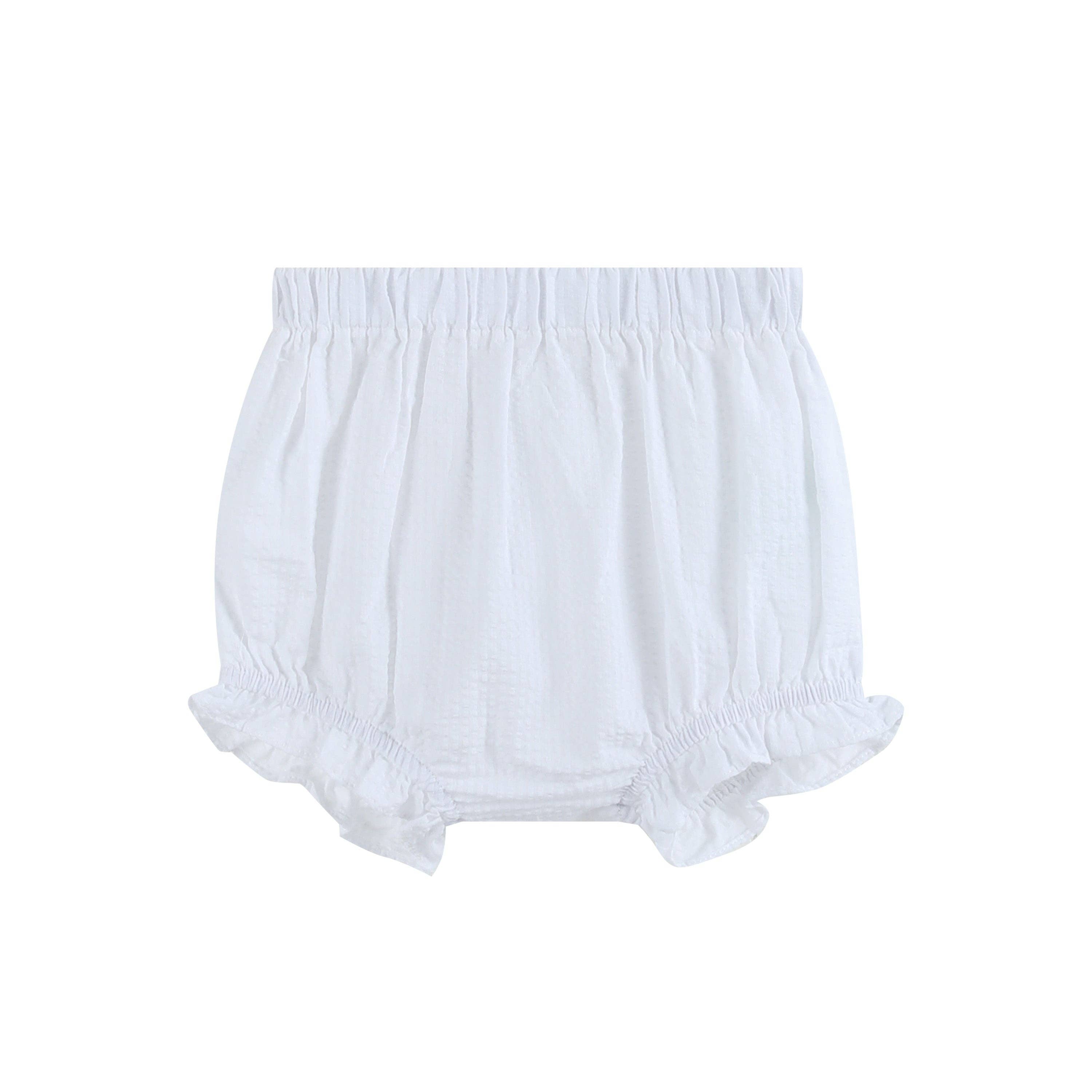 White Baby Sister Smocked Dress and Bloomer Set - LuLLabY LaNe