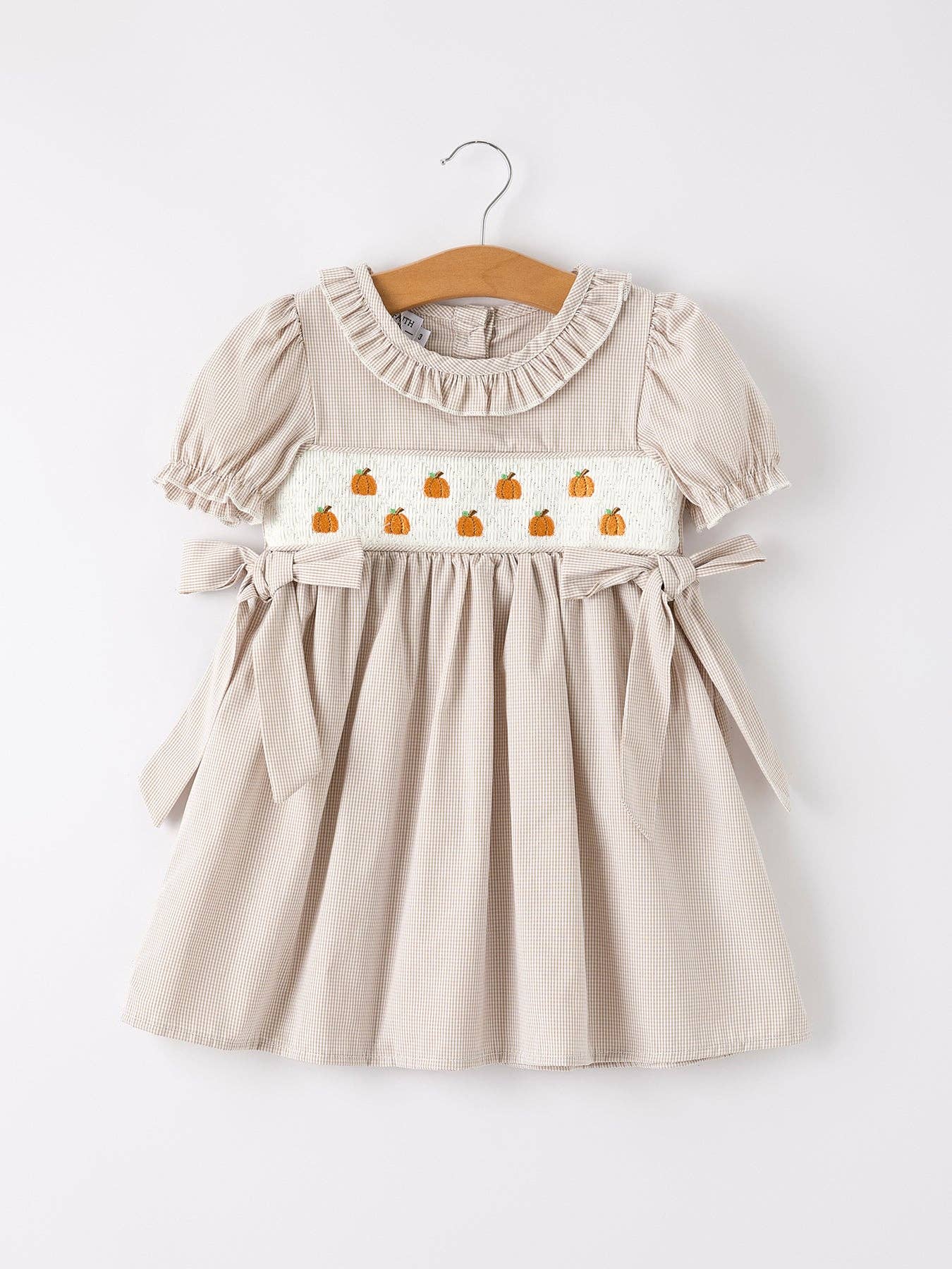 Pumpkin Plaid Girls Dress