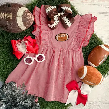 Red Classic Gingham Football Dress.