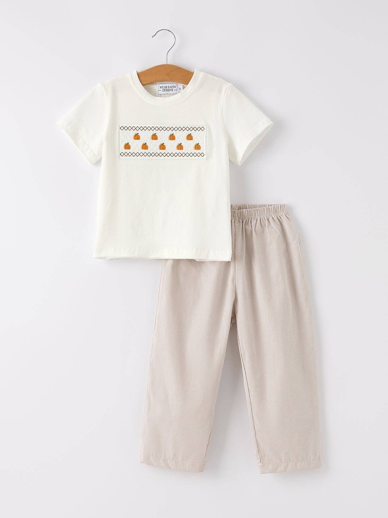 Pumpkin Plaid Boys Set