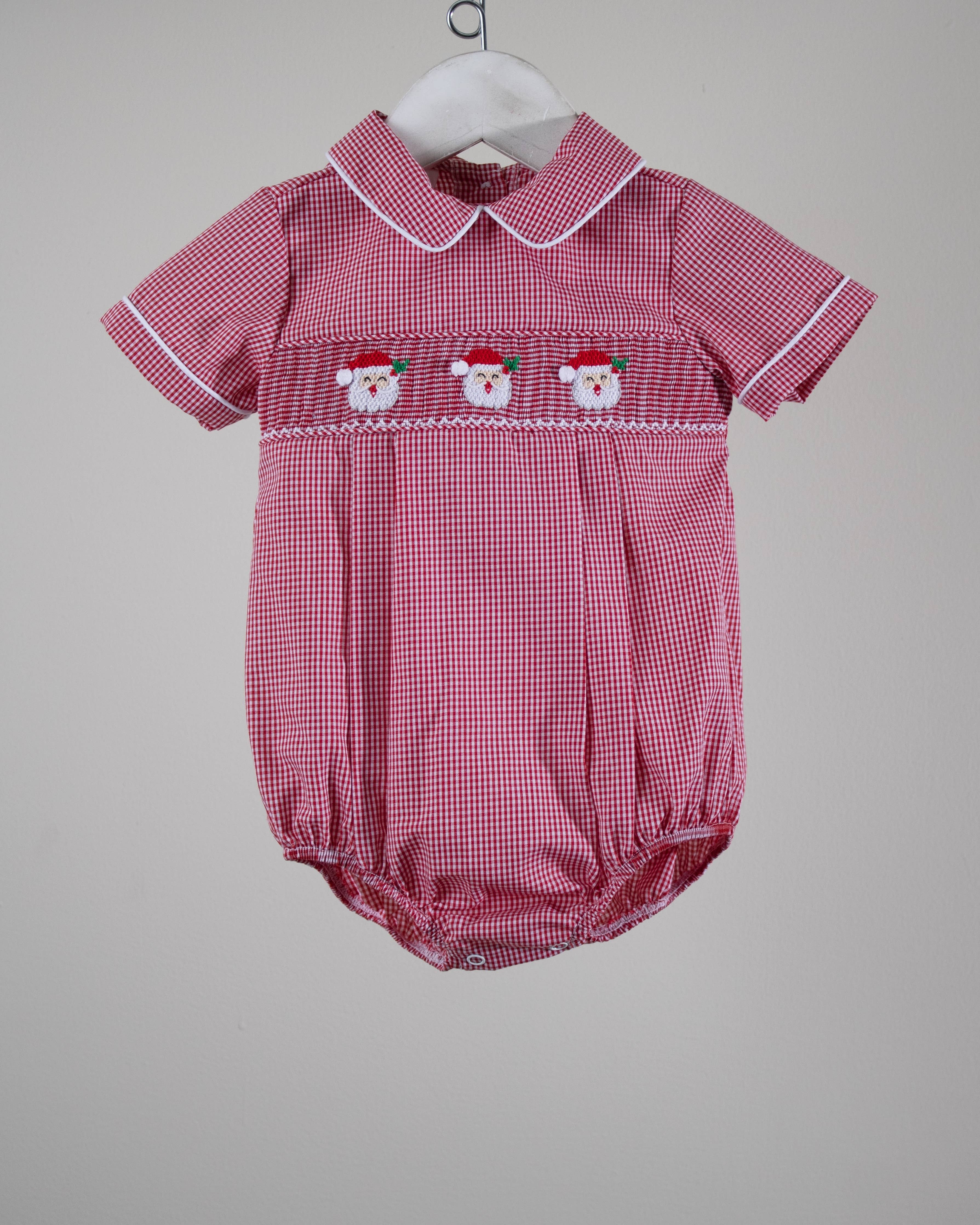 Little Claus Red Gingham Caleb Bubble