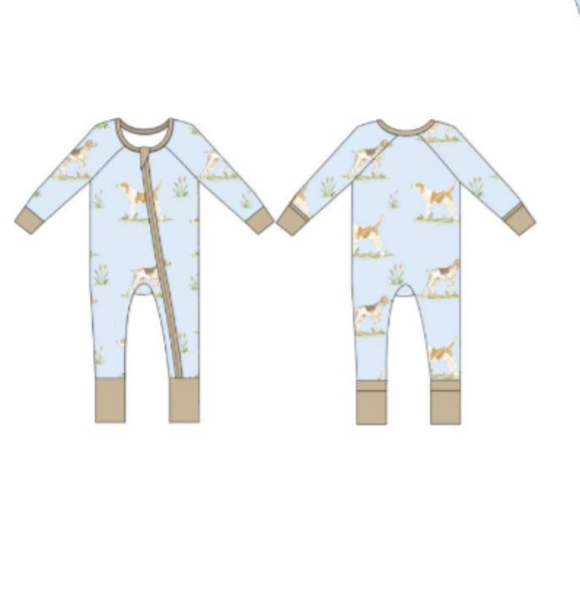 Hunting Dogs Zipper Onesie - LuLLabY LaNe