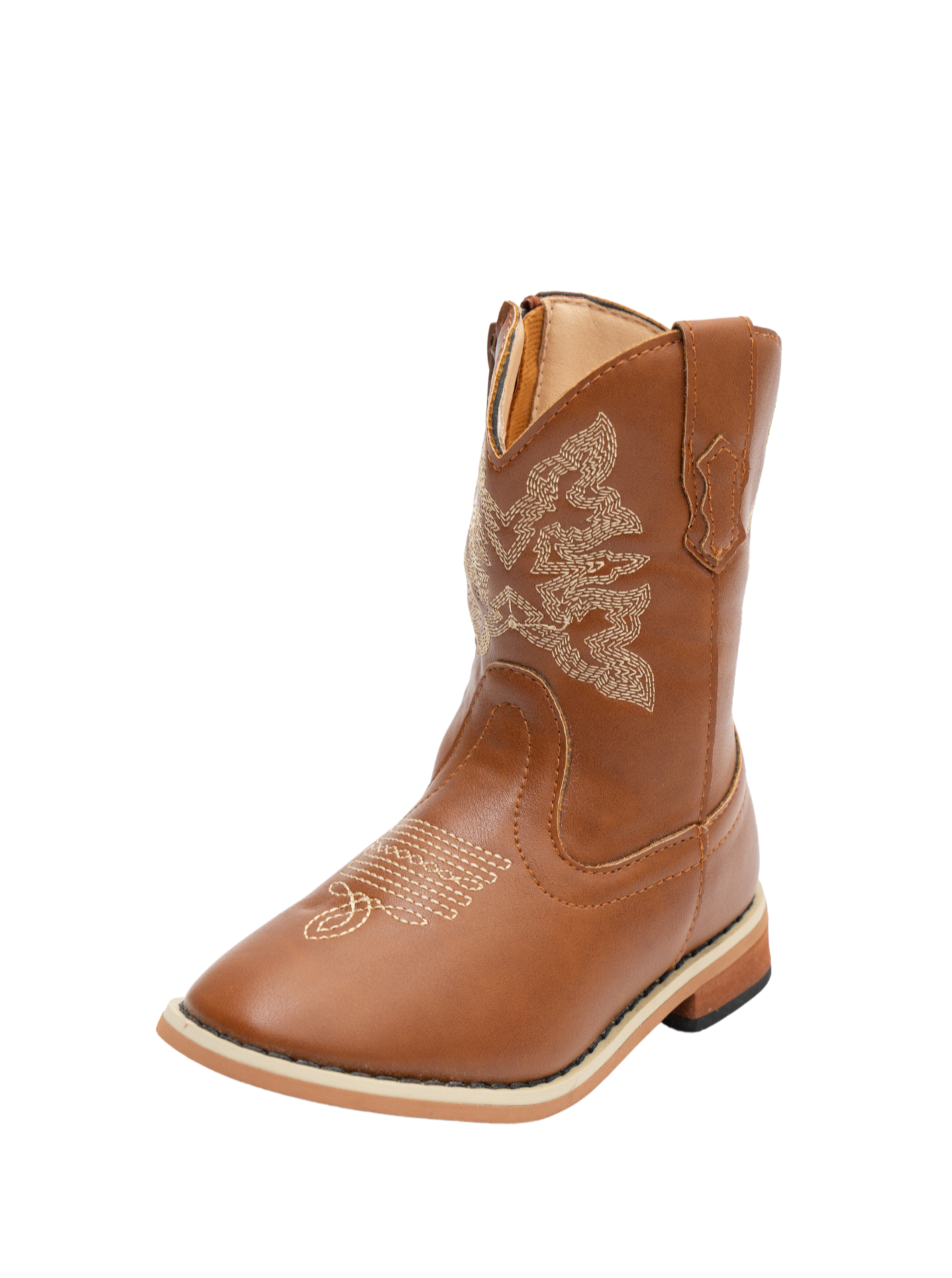 Kids Unisex Light Brown Cowboy Boots