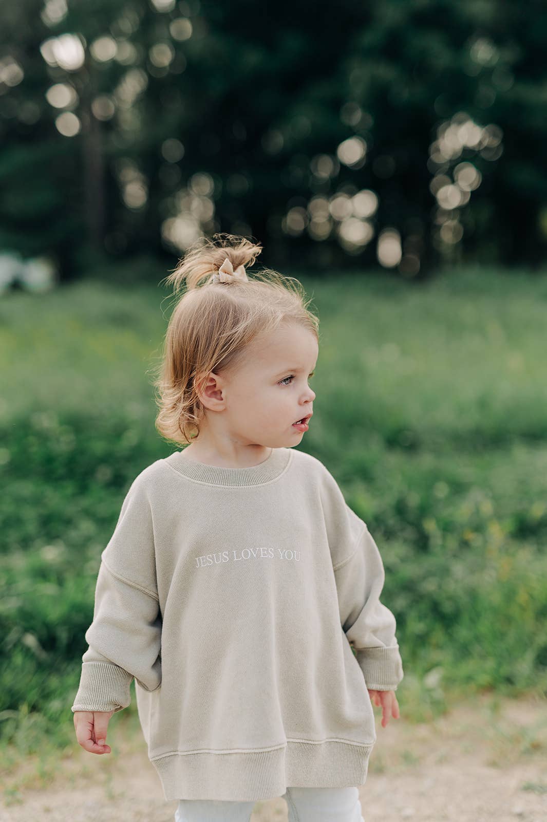 Jesus Loves You French Terry 100% Cotton Neutral Crewneck - LuLLabY LaNe