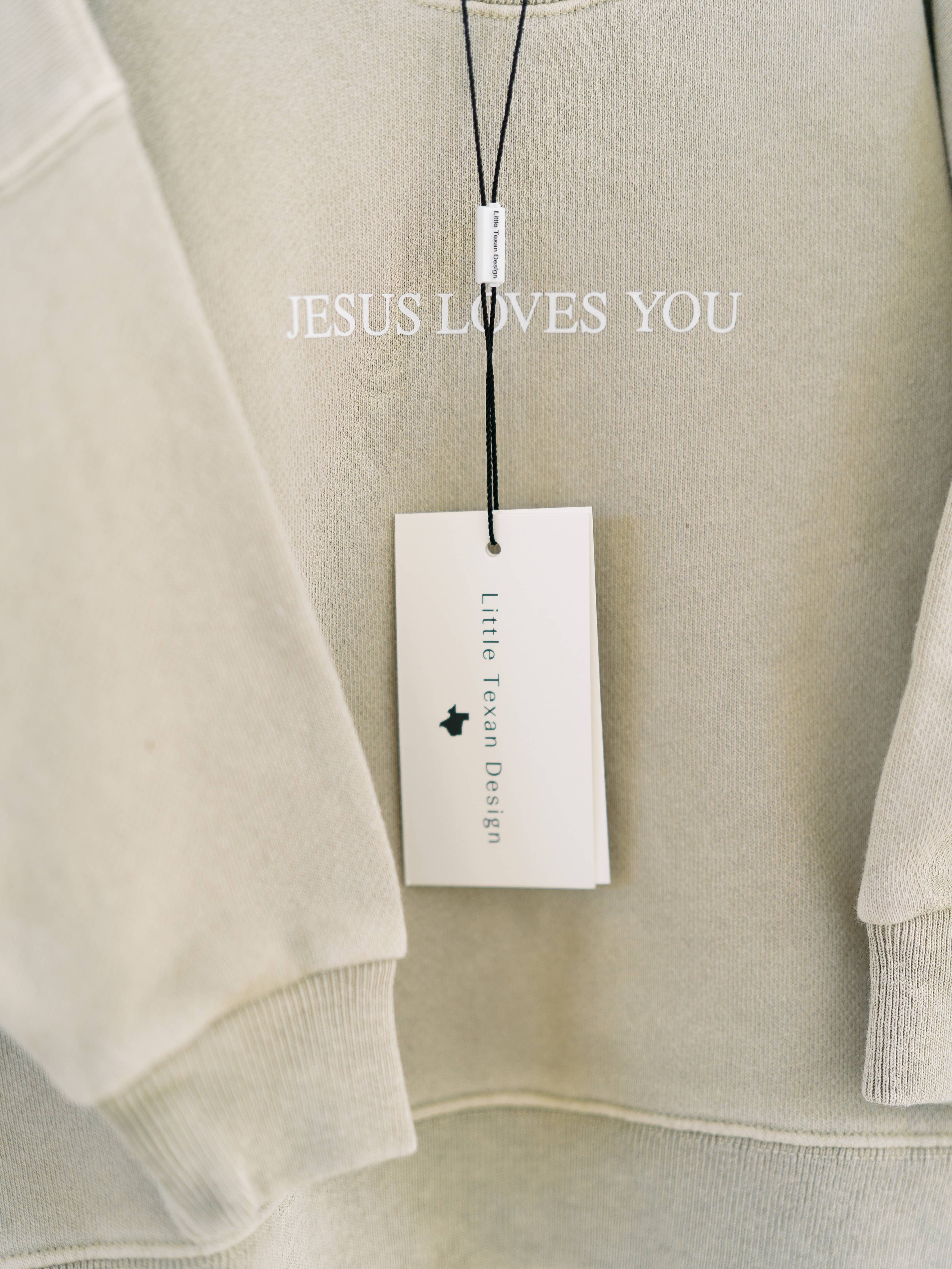 Jesus Loves You French Terry 100% Cotton Neutral Crewneck - LuLLabY LaNe