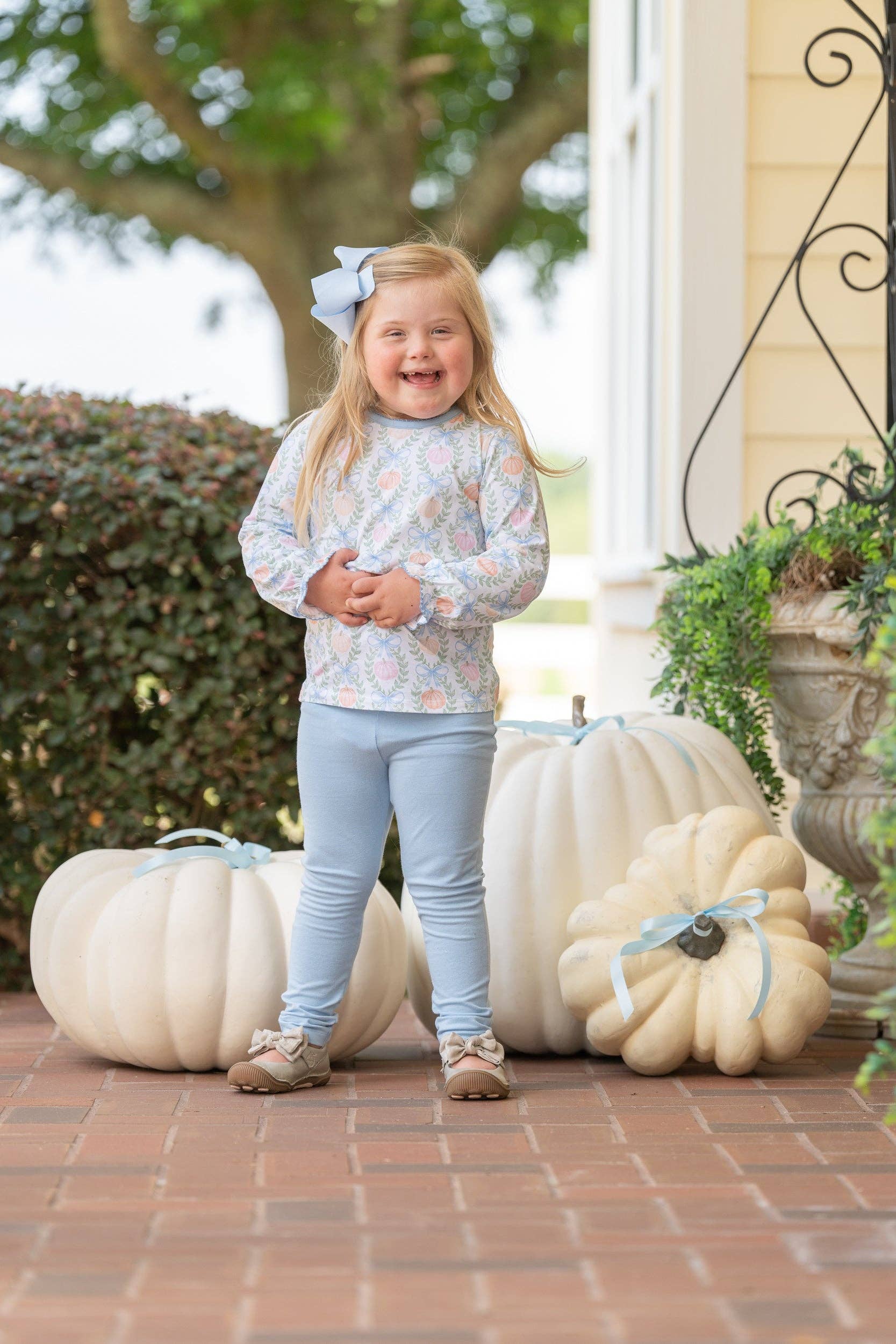 Mary Reese Pumpkin Block Legging Set - LuLLabY LaNe