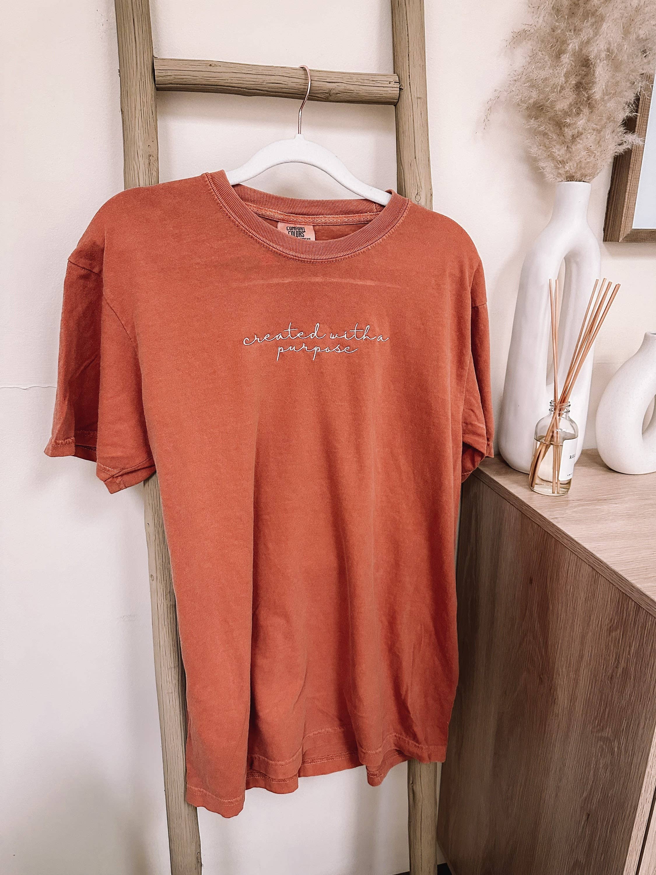 Embroidered Created With A Purpose Summer Tee - LuLLabY LaNe