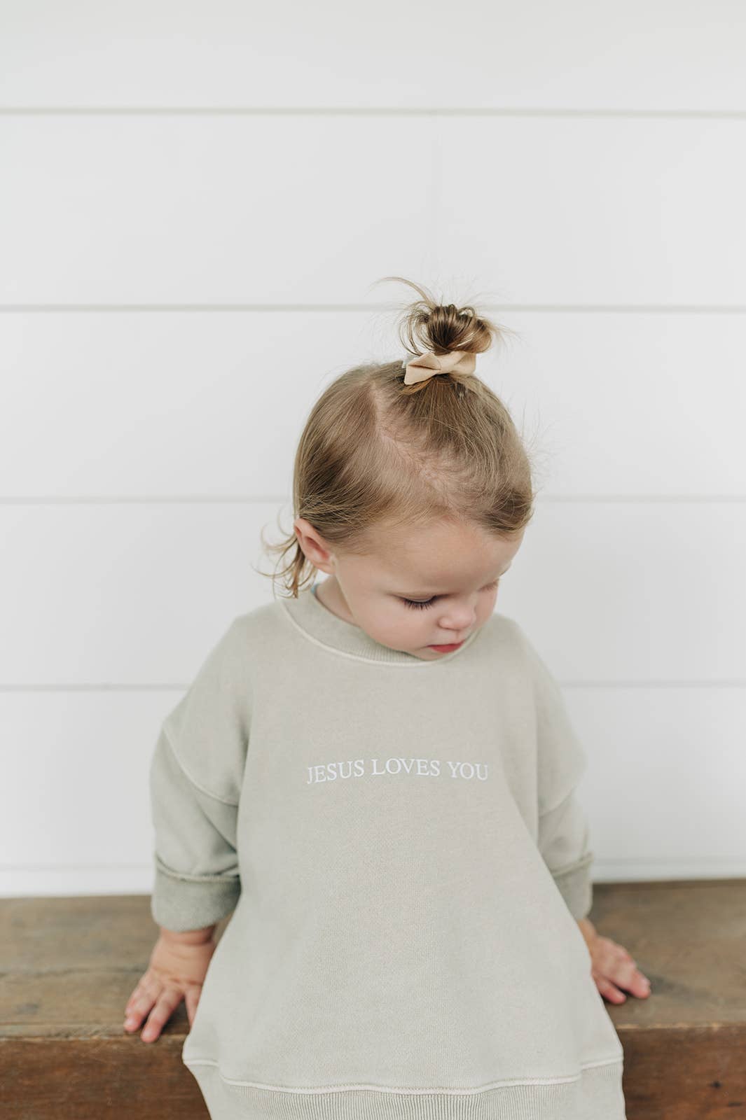 Jesus Loves You French Terry 100% Cotton Neutral Crewneck - LuLLabY LaNe