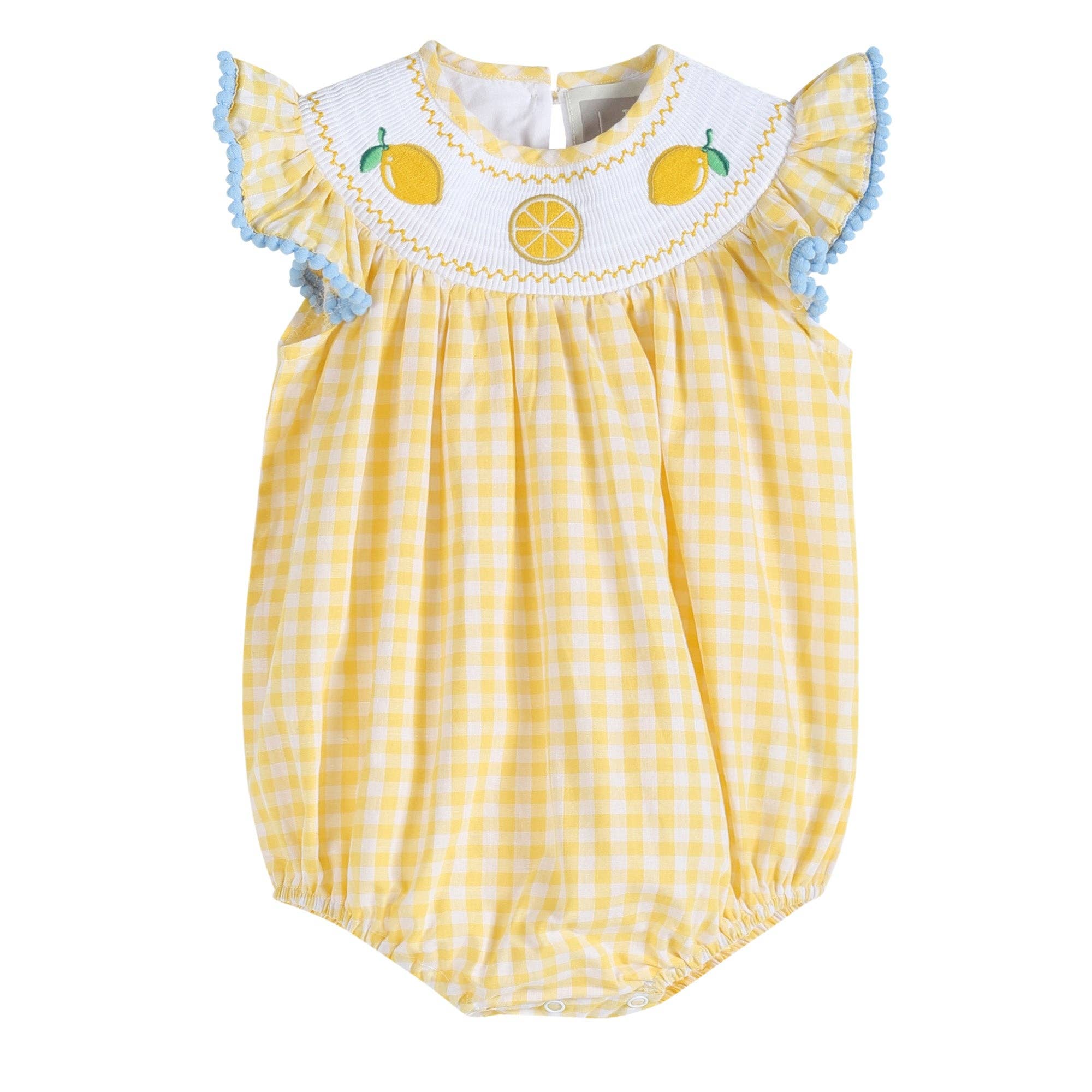 Yellow Lemon Flutter Romper