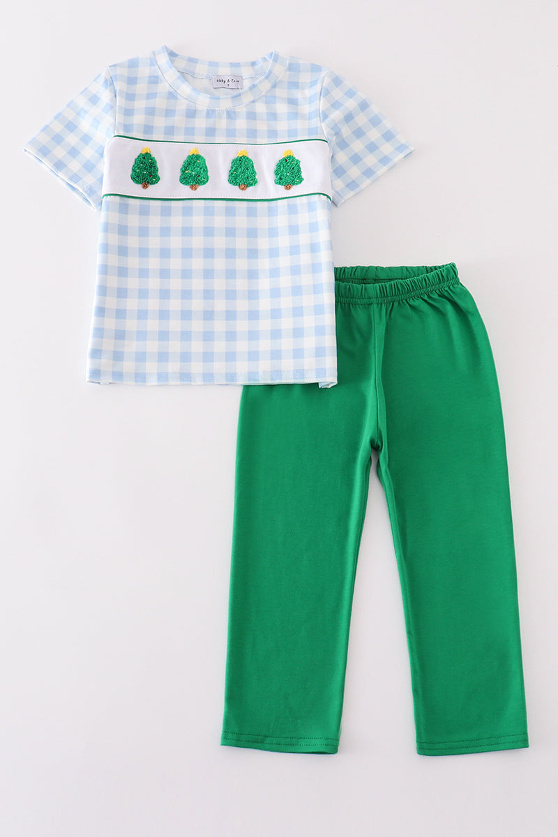 French Knot Gingham Set