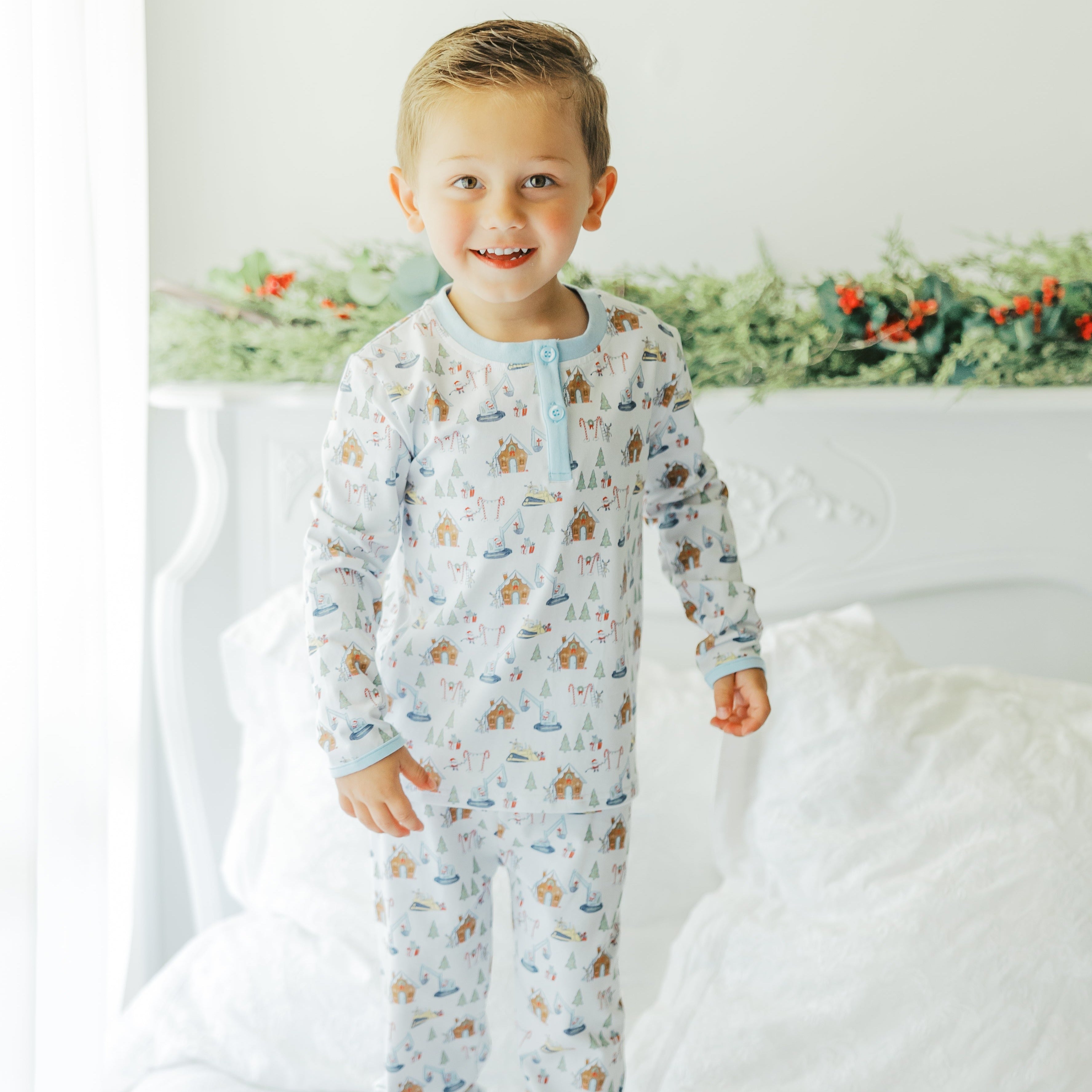 Construction Christmas PJ Set