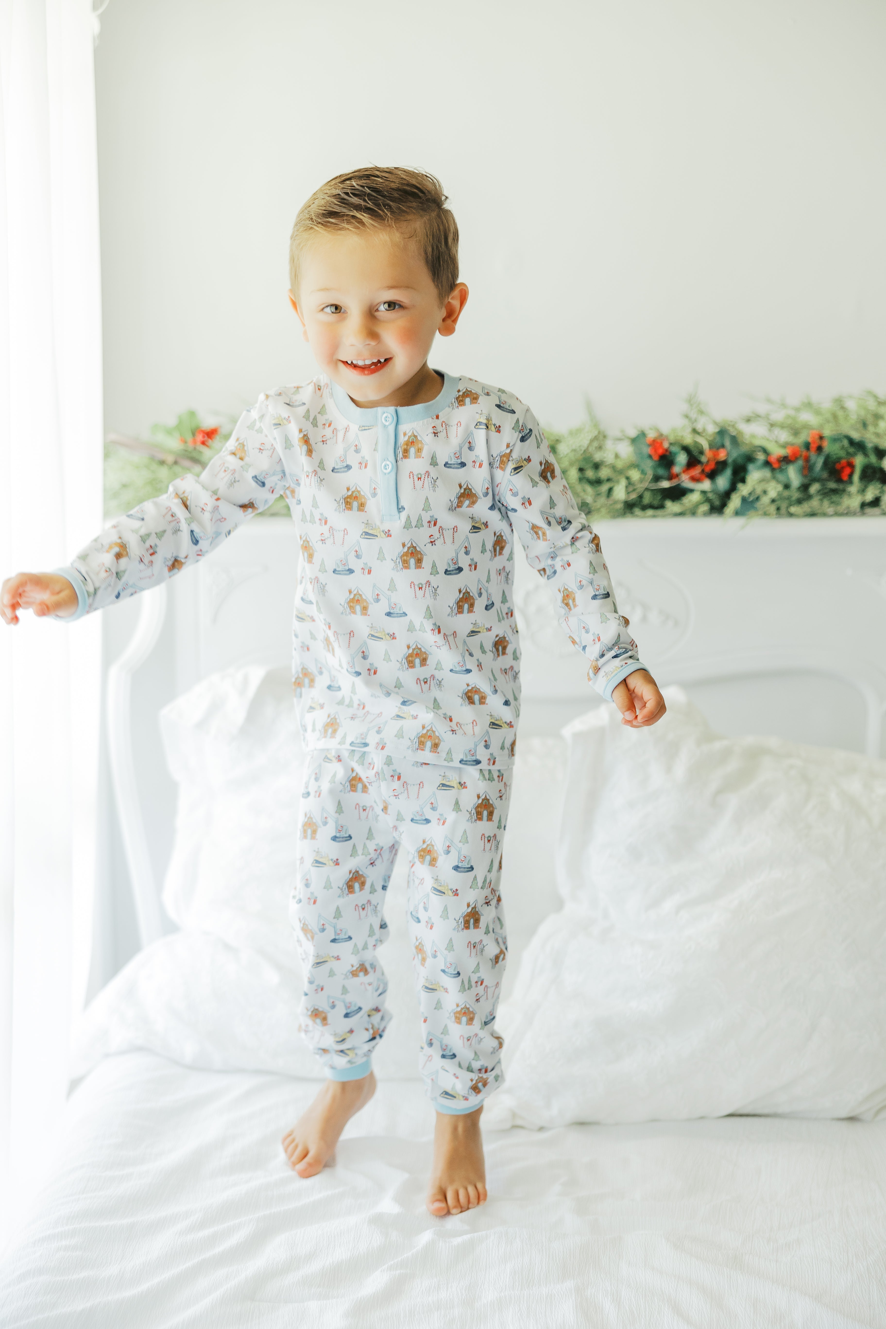 Construction Christmas PJ Set