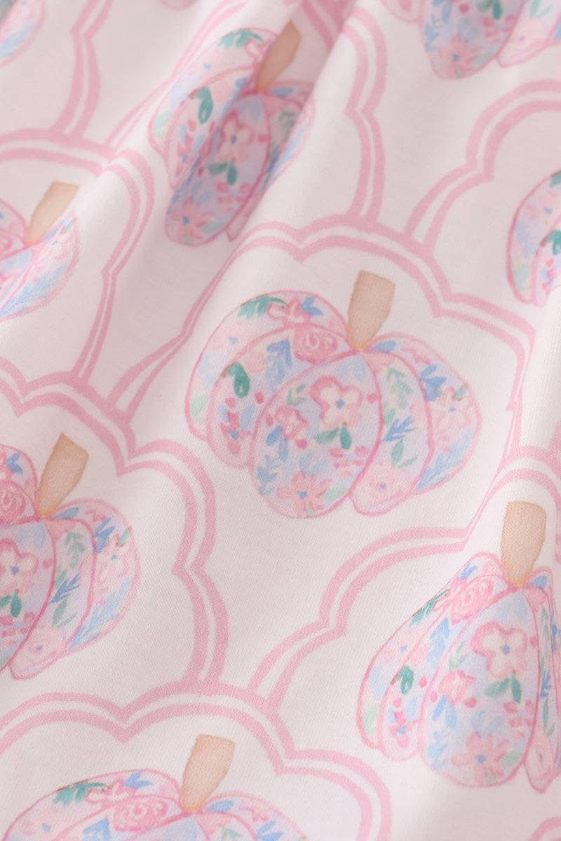 Light Pink Floral Pumpkin Bubble