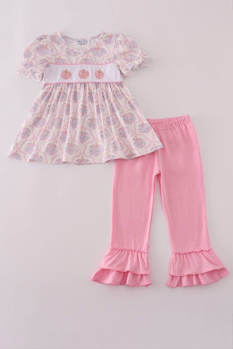 Light Pink Floral Pants Set