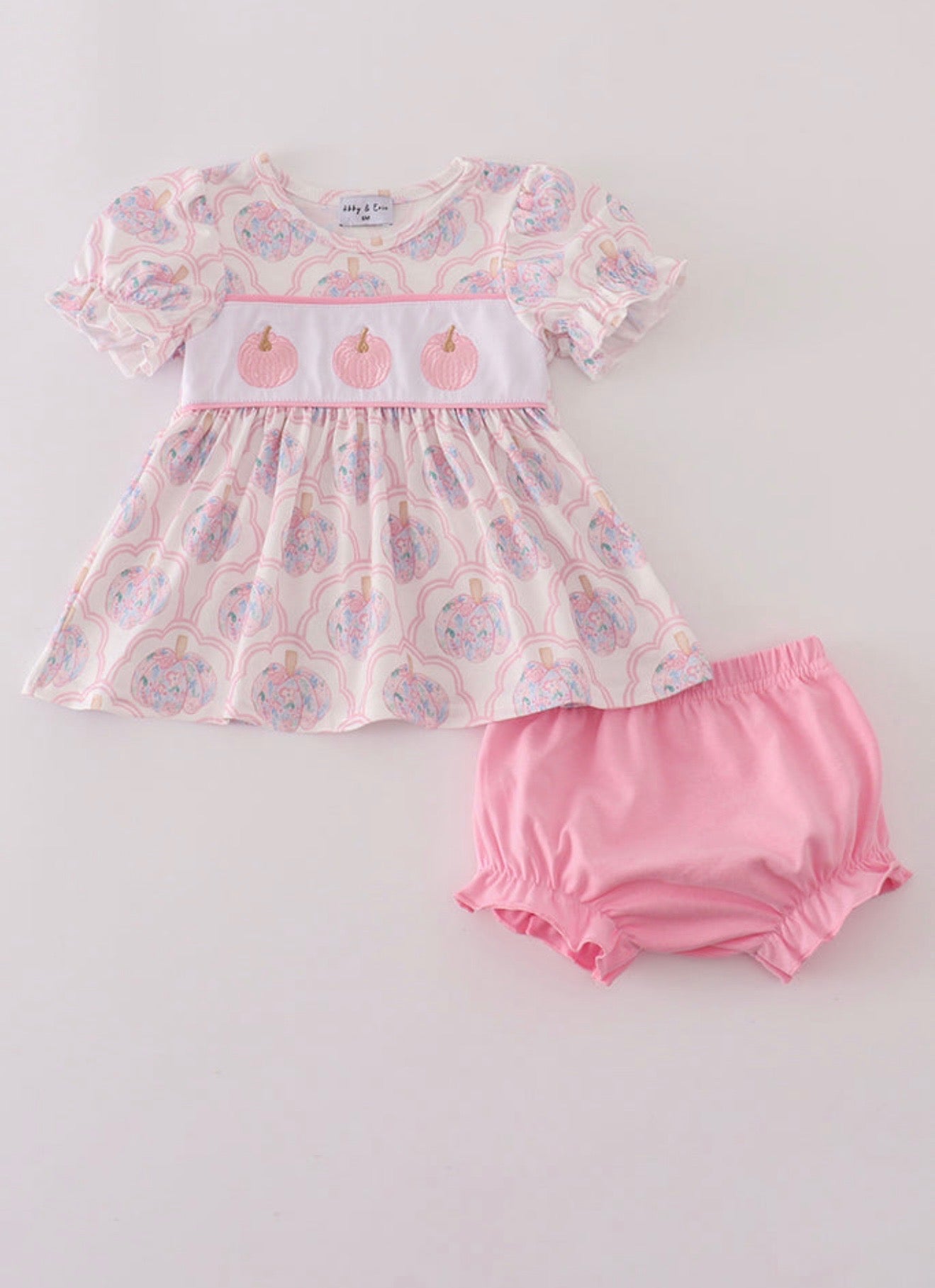 Light Pink Floral Pumpkin Bloomer Set