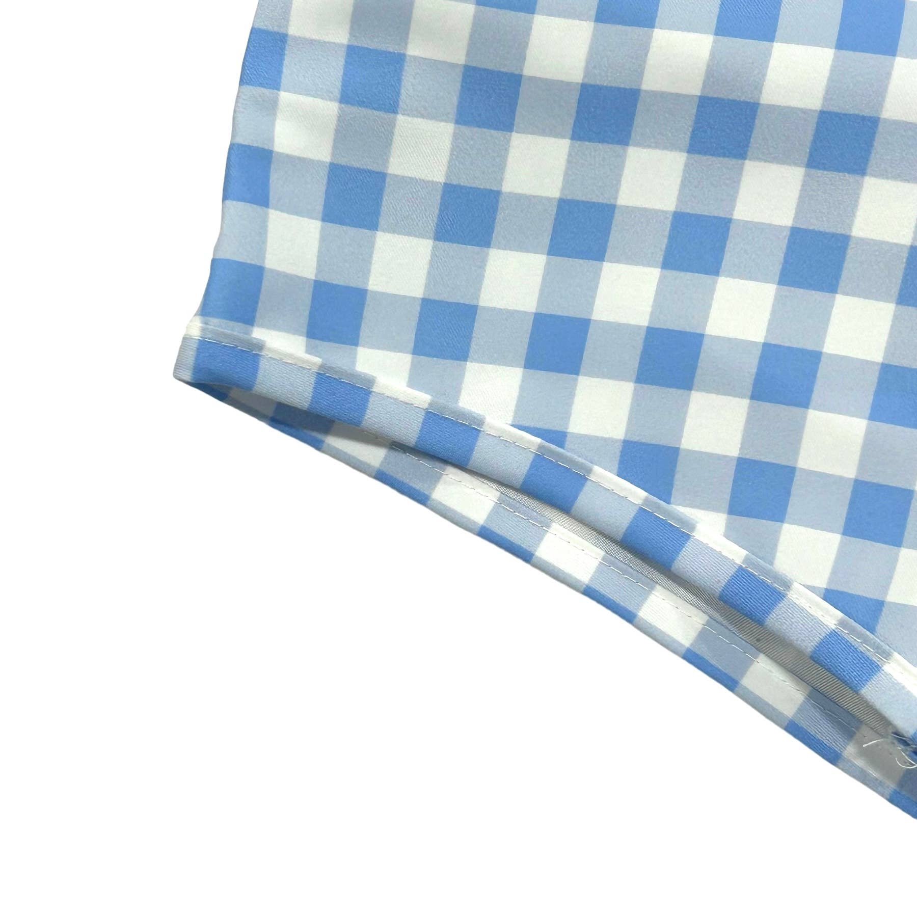 Boys Summer Swim Shorts - Blue Gingham - LuLLabY LaNe