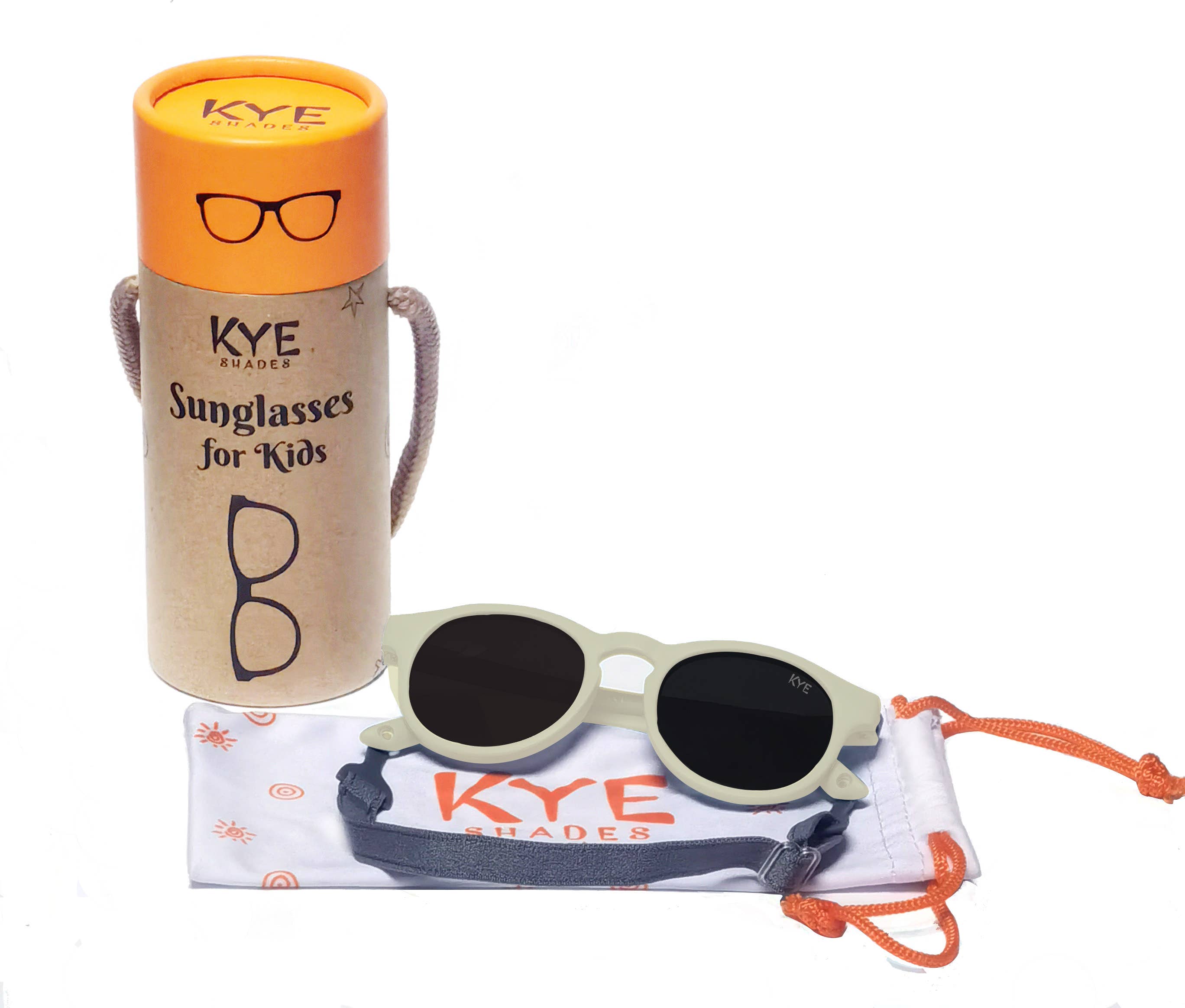Infant Polarized Sunglasses | Ages 0-12 months | Light Beige - LuLLabY LaNe