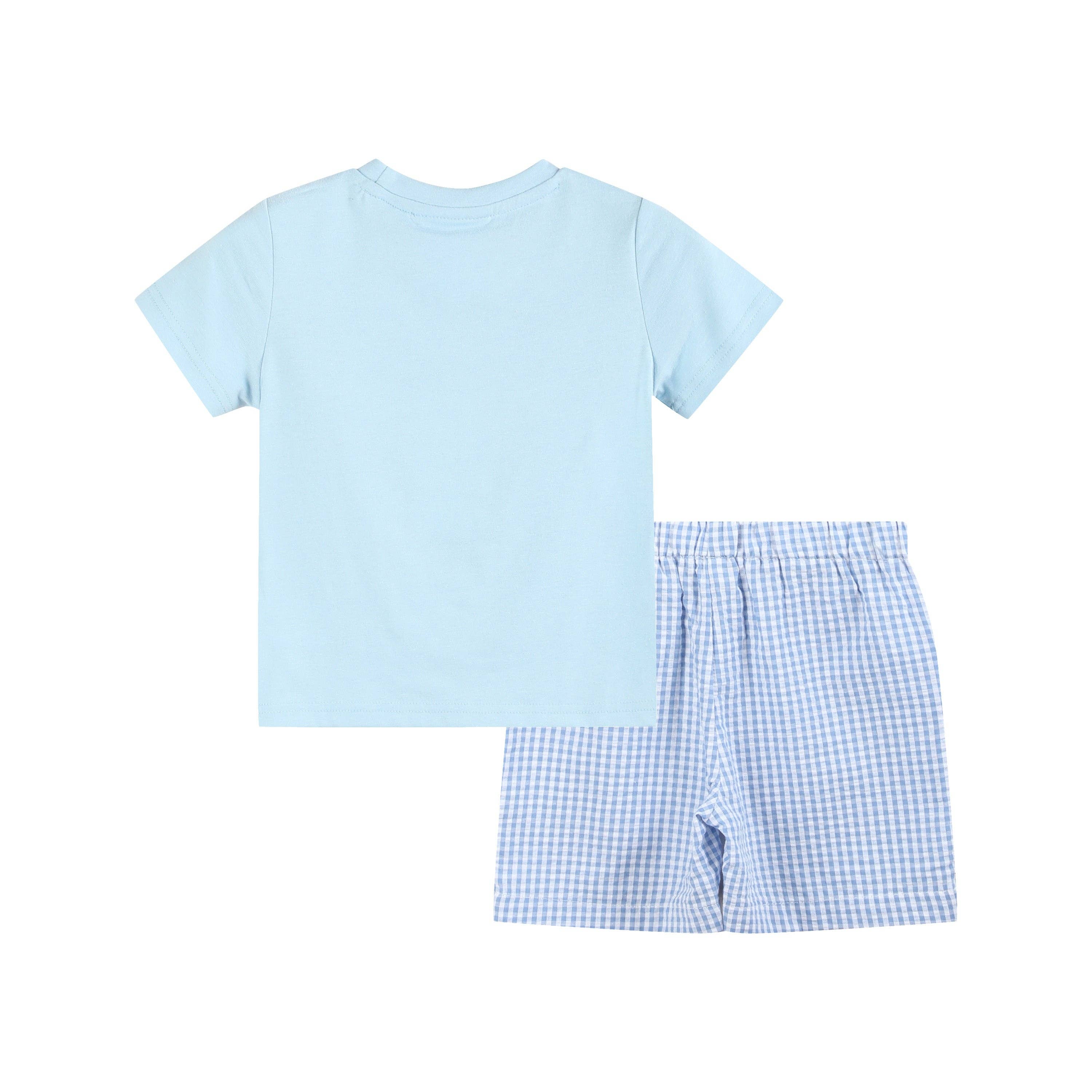 Blue Gingham Crawfish Set