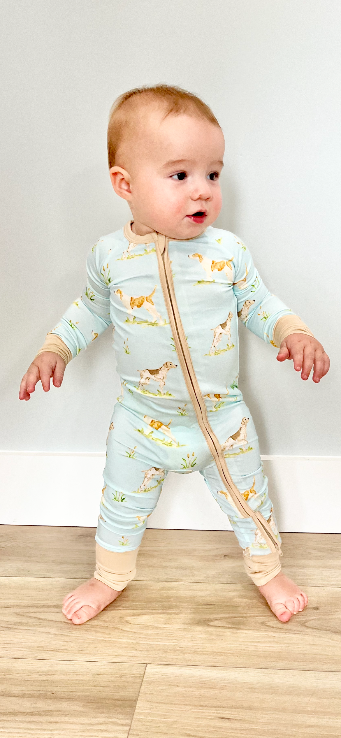 Hunting Dogs Zipper Onesie - LuLLabY LaNe